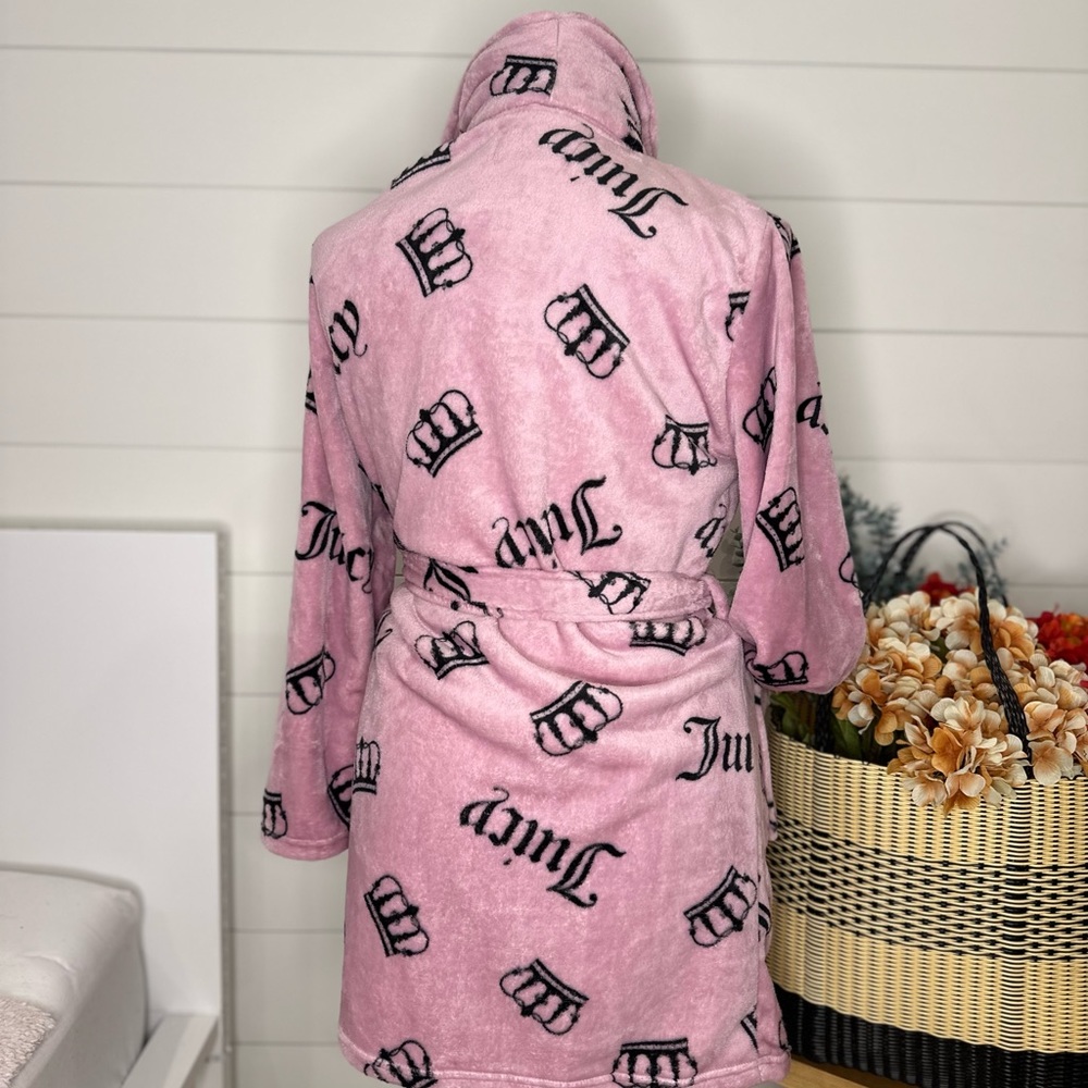 Juicy couture velour pink mauve lavender robe lush luxe intimate gift - Picture 9 of 10
